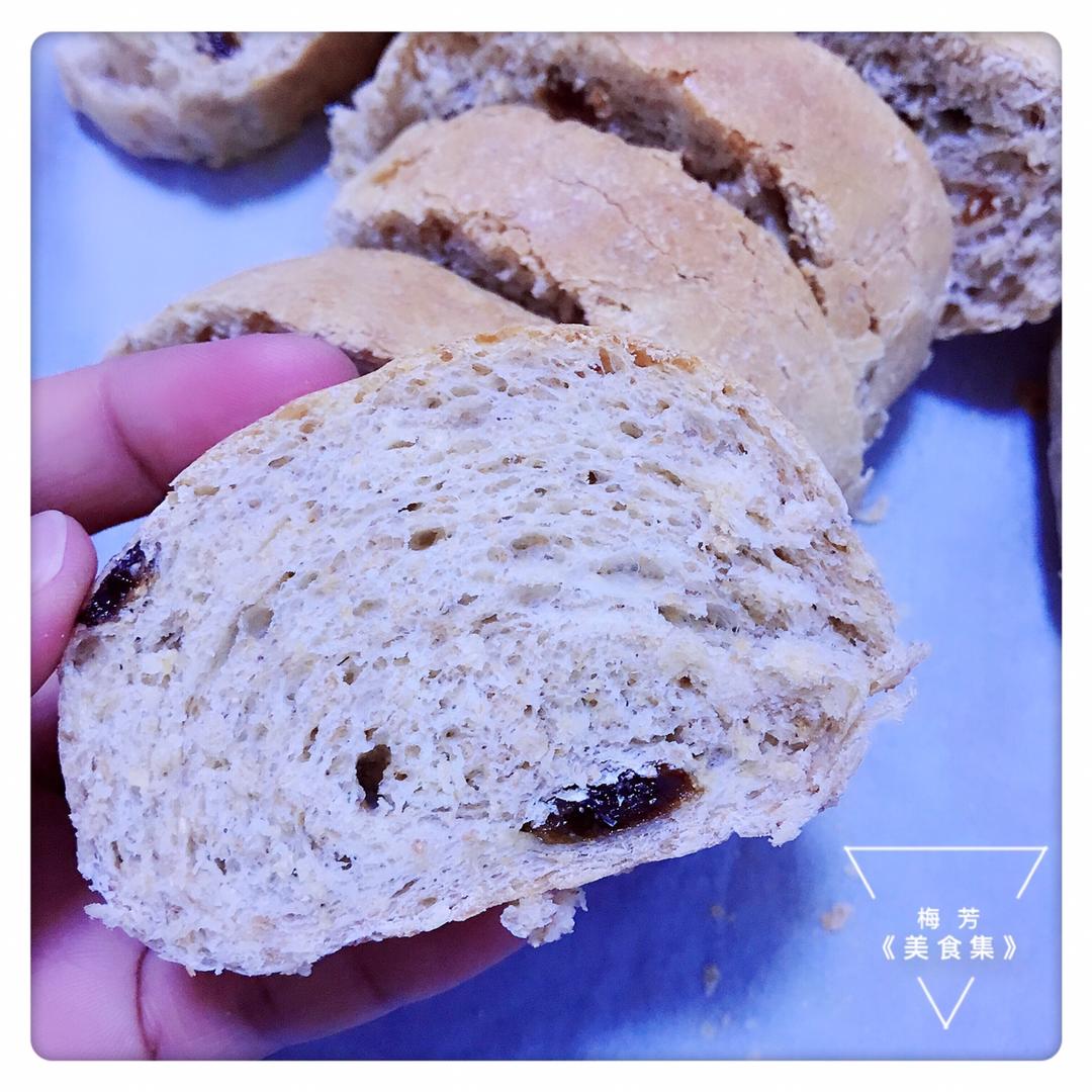 无油无糖全麦果干面包