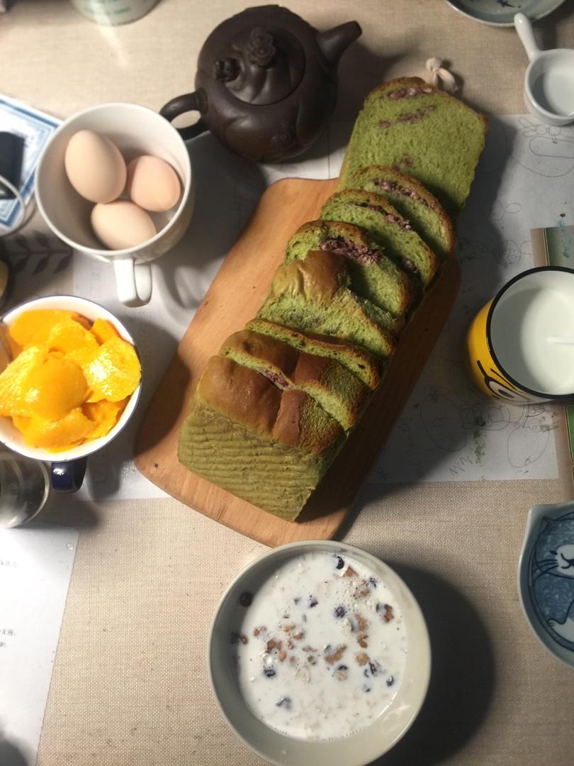 汤种抹茶红豆吐司