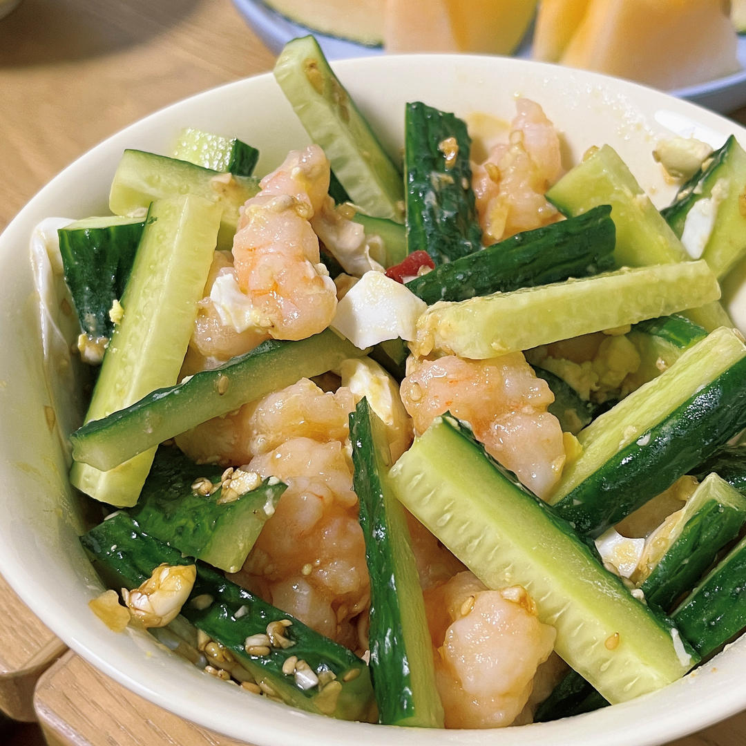 减脂一定要吃的凉拌虾仁黄瓜🦐