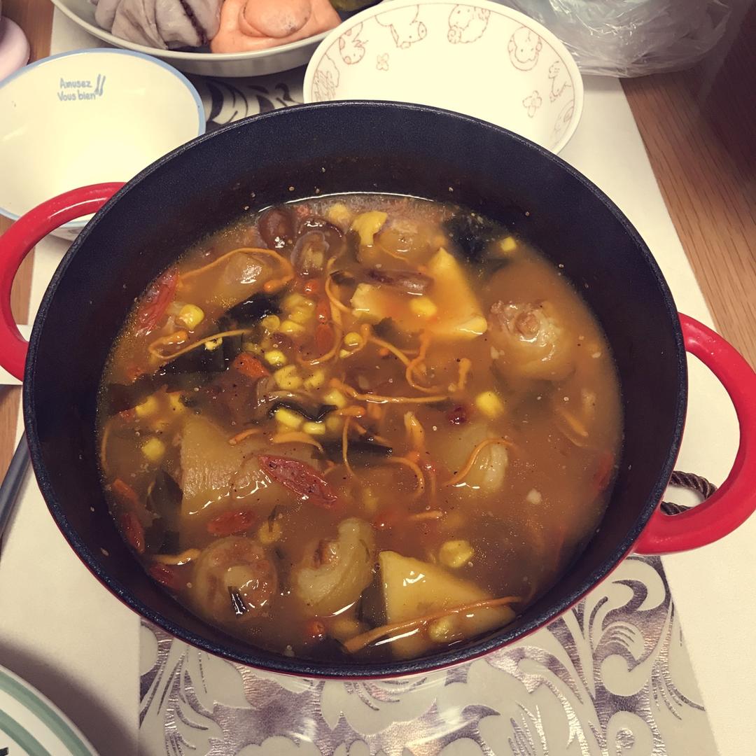 虫草花排骨汤-电饭煲