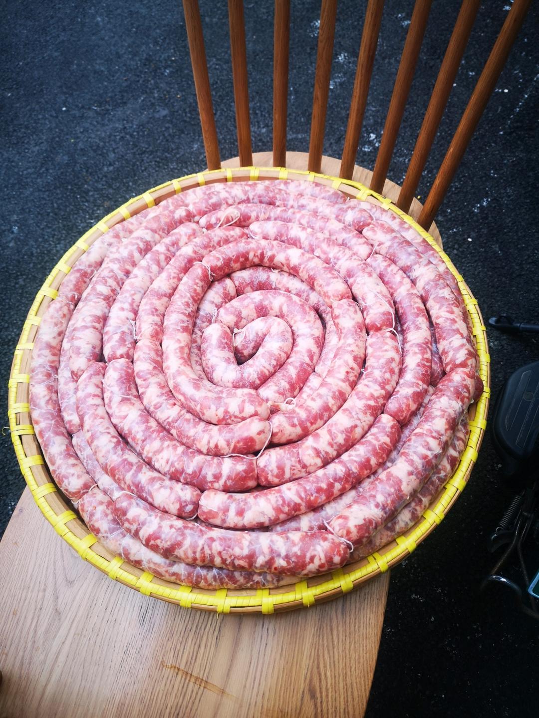 自制腊肠，灌香肠，苏式香肠