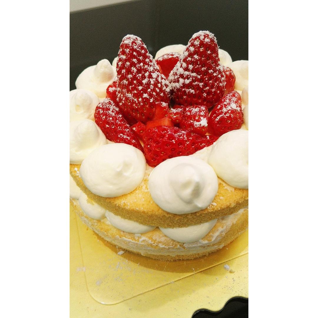 【零失败】不会裱花没关系的水果裸蛋糕 芒果裸蛋糕 完美戚风胚