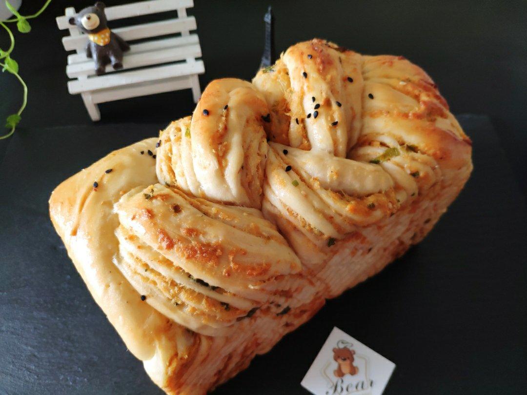 香葱肉松手撕吐司