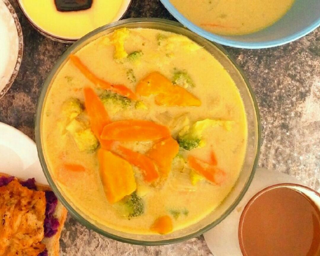 咖喱豆浆炖杂蔬