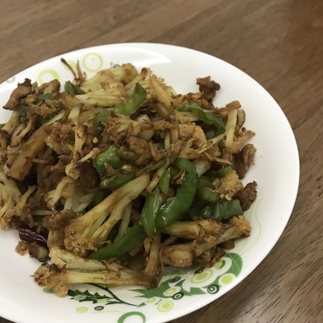 老丁的私房菜-干锅花菜