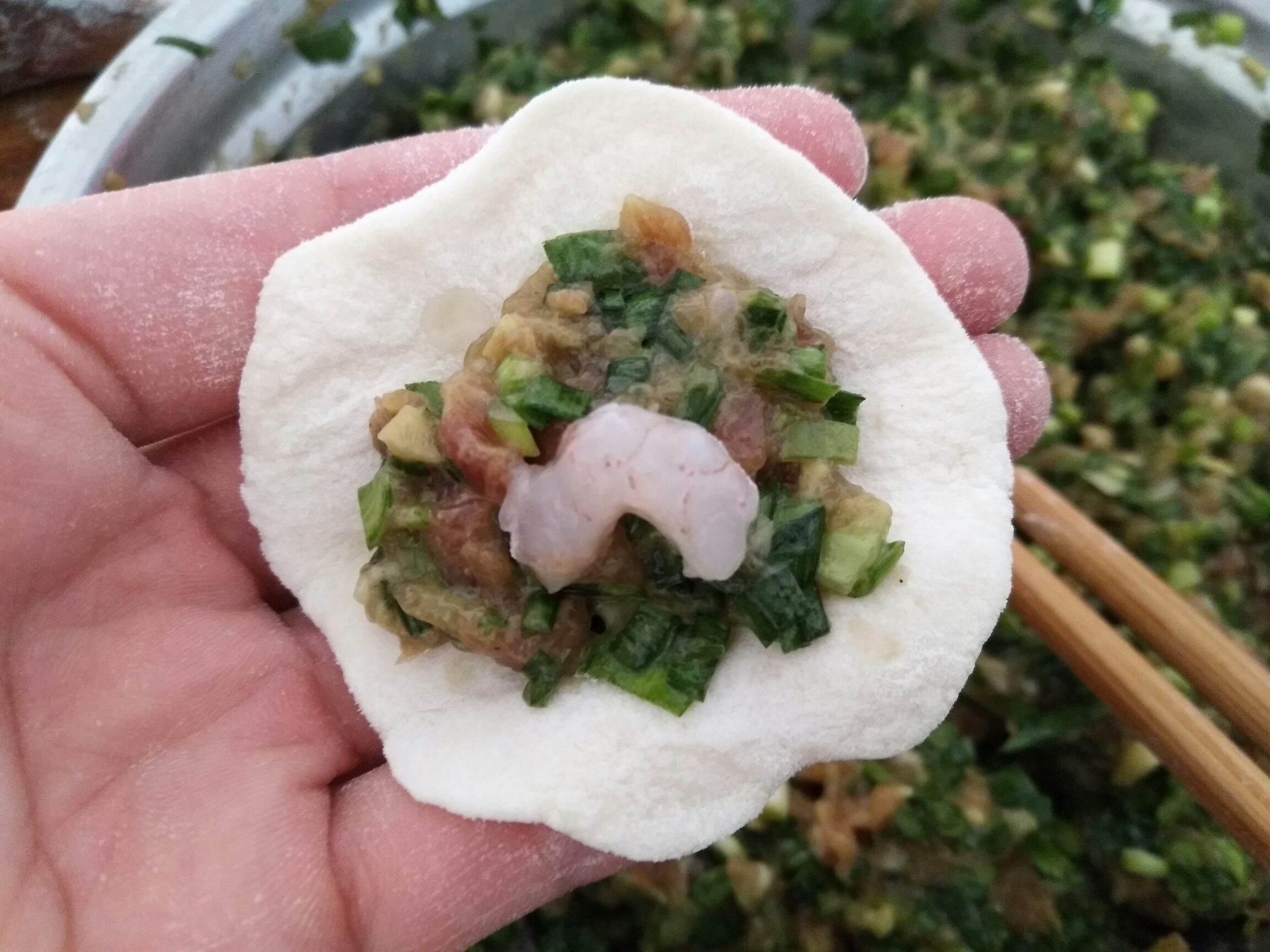 韭菜肉虾仁水饺
