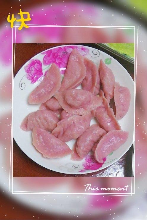 春节红红火火饺子～火龙果水饺（独家）