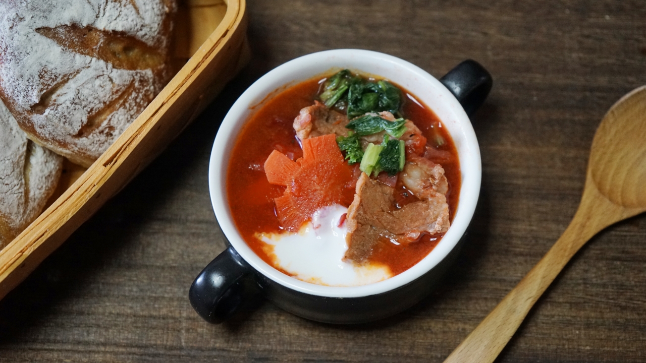 天选打工人红菜汤～提高免疫力抗新冠全靠这碗汤了的做法