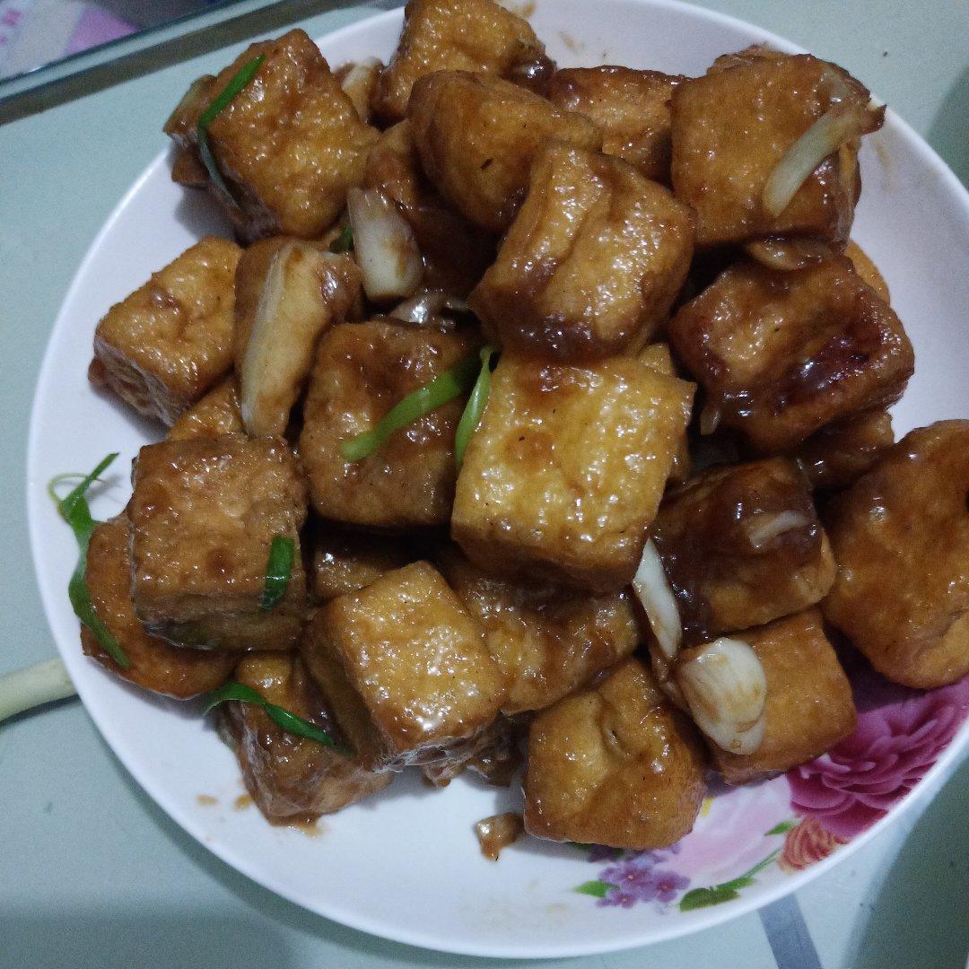 青椒油豆腐