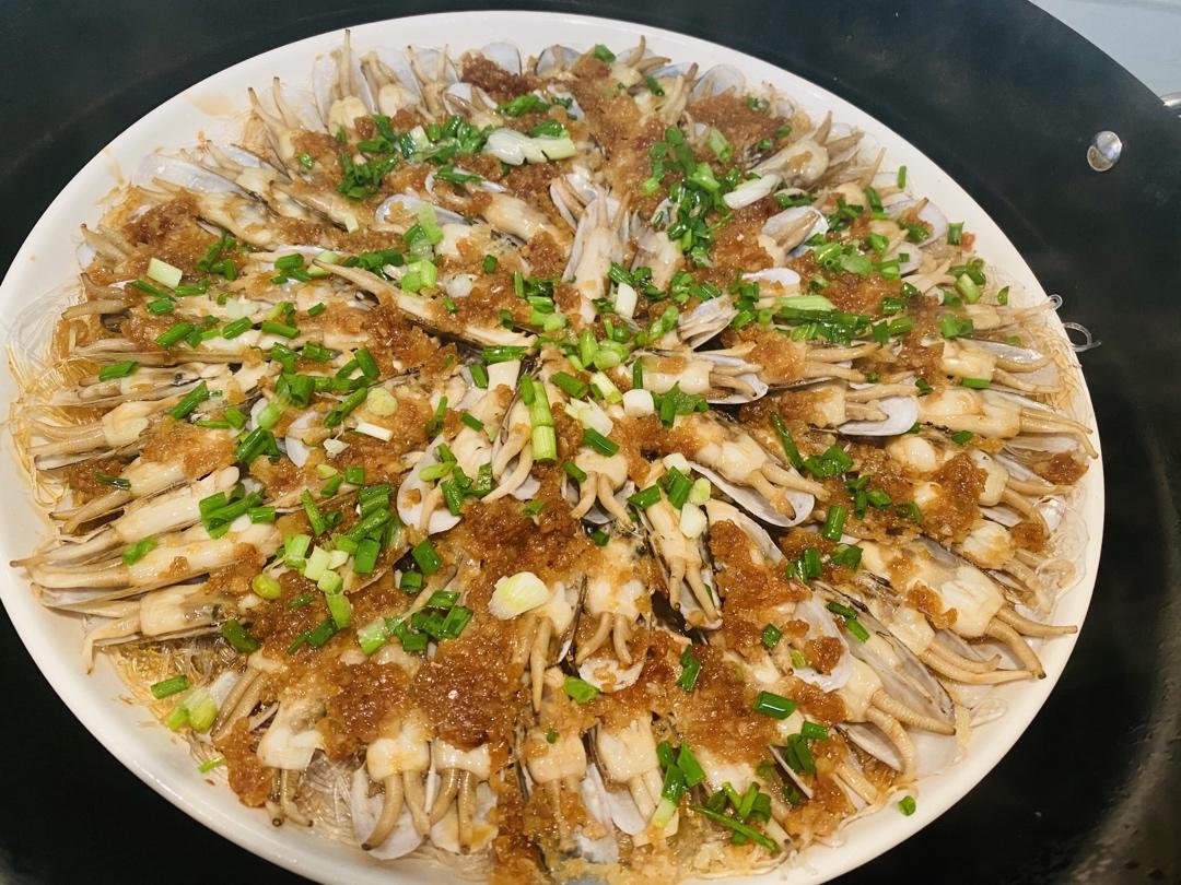 葱香蒜蓉双椒蛏子