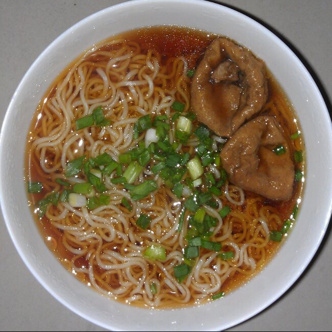 小葱麻油酱油面