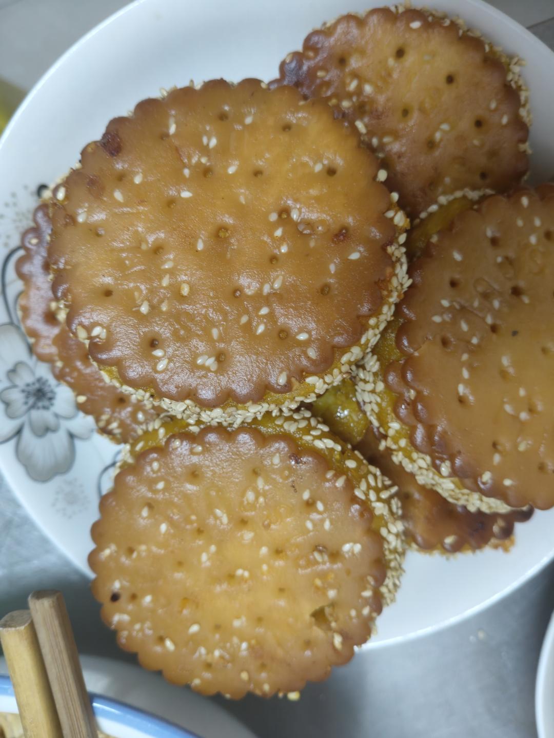 南瓜饼+早餐饼干的