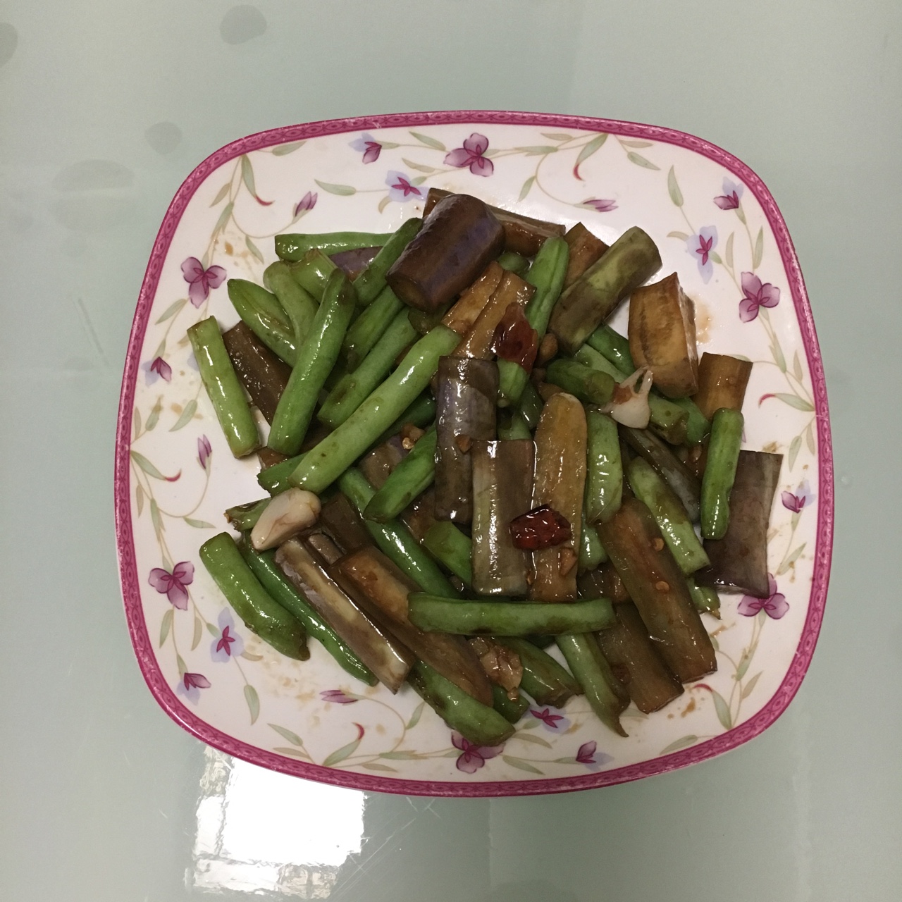四季豆炒茄子