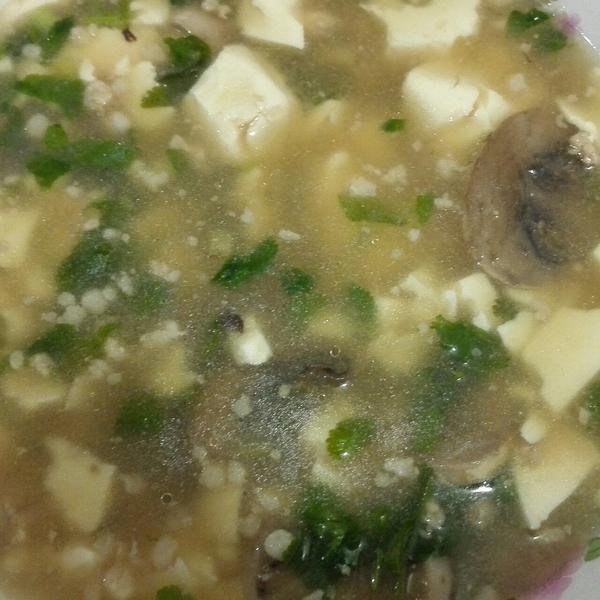 蘑菇豆腐汤