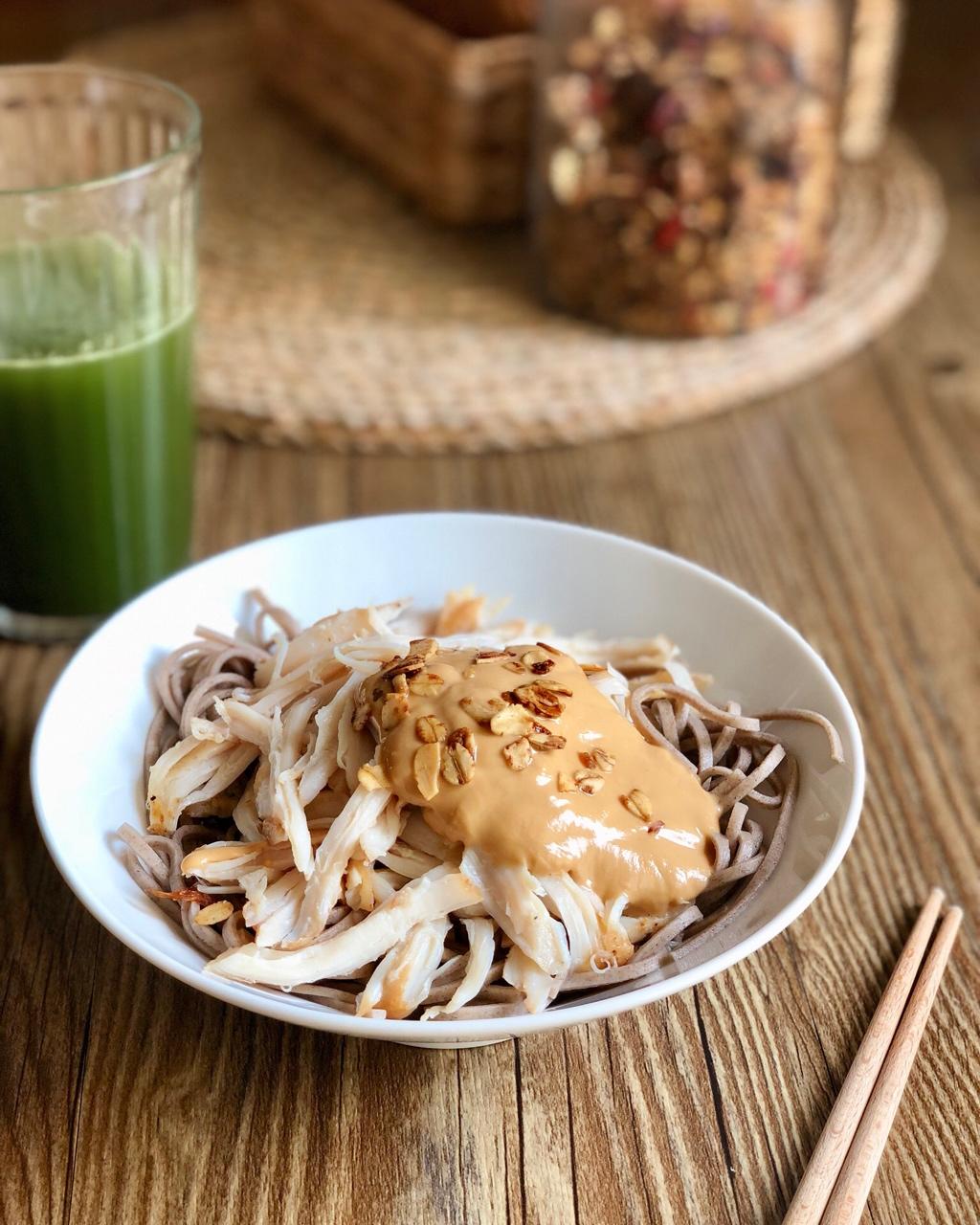 【减脂食谱】坚果酱拌荞麦面