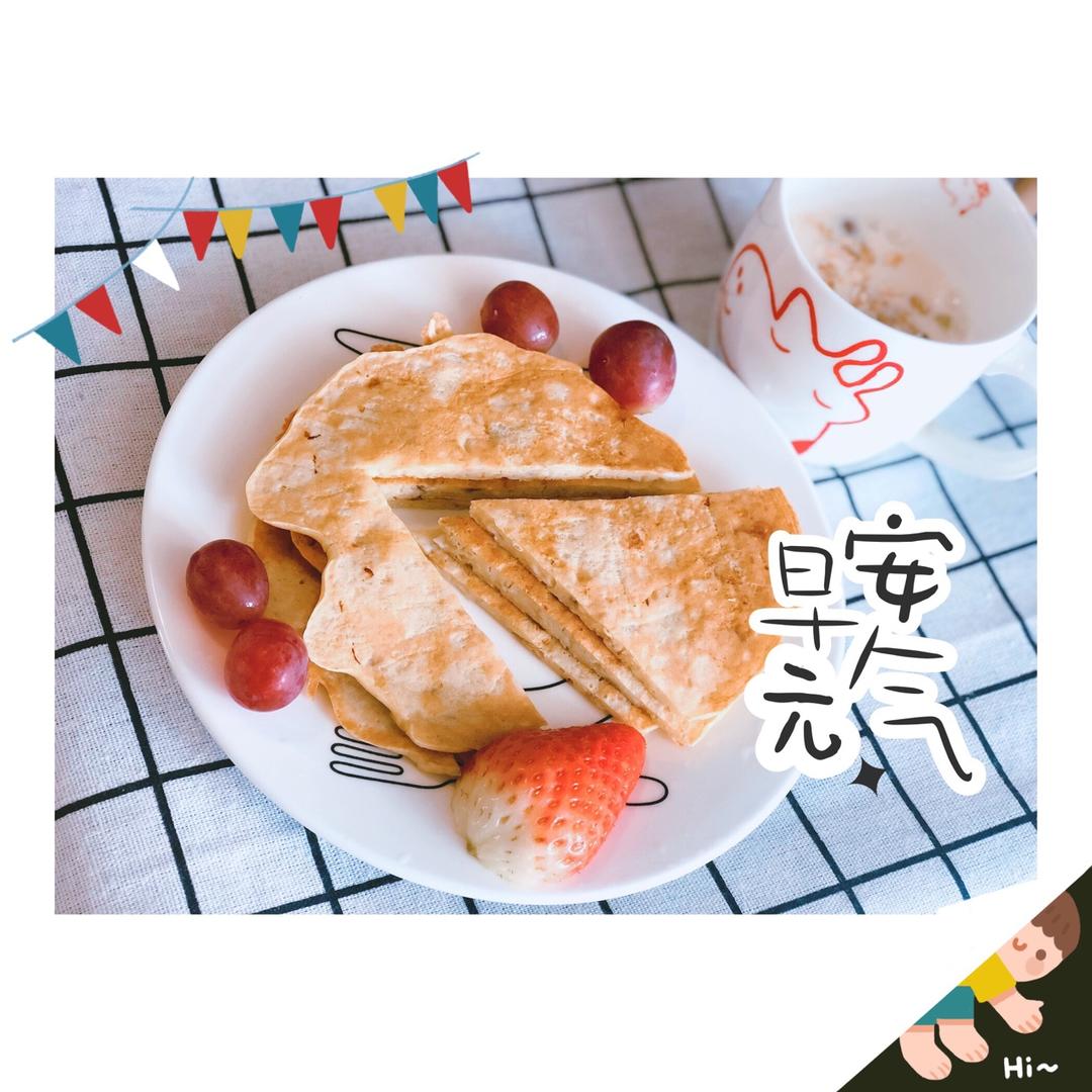 【减脂早餐】无油香蕉松饼（超简单）