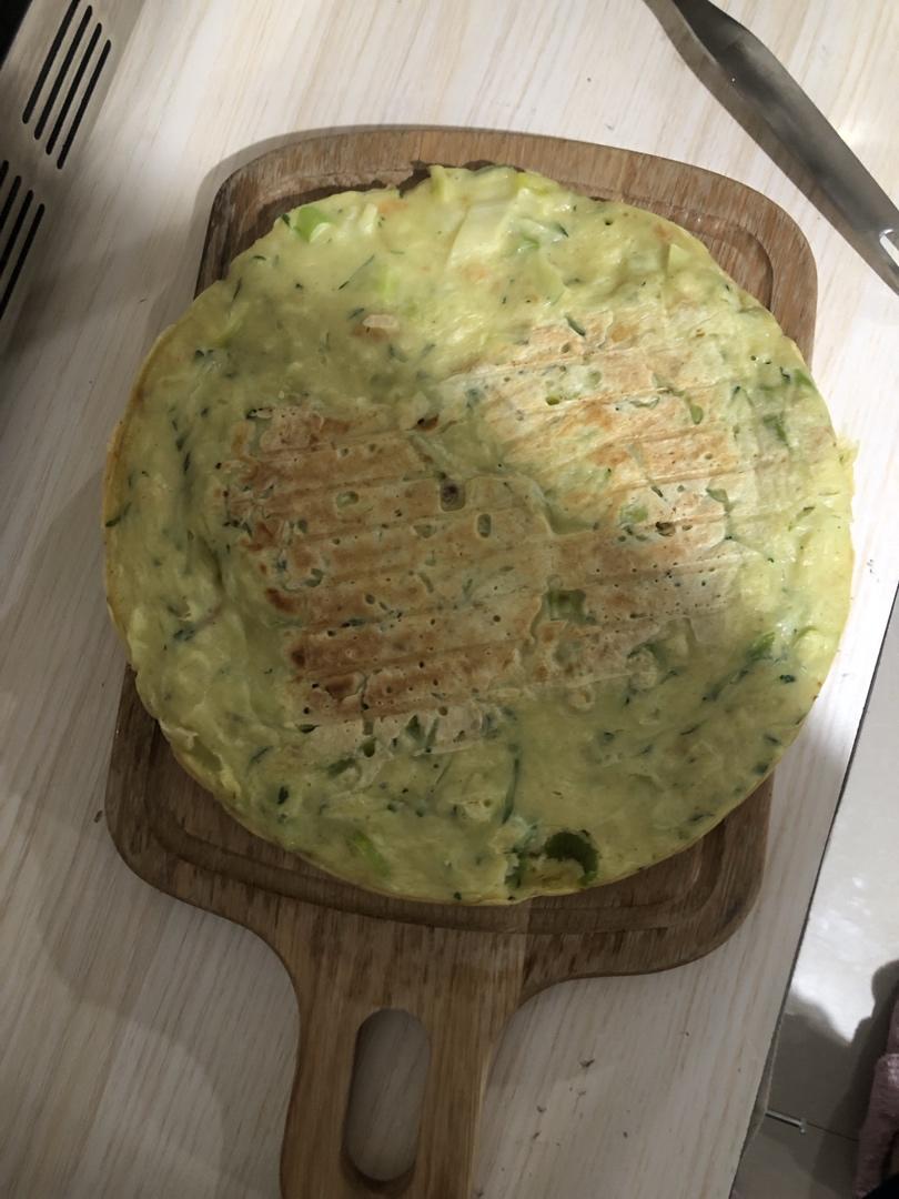 鸡蛋黄瓜火腿饼(适合早餐的快手饼)