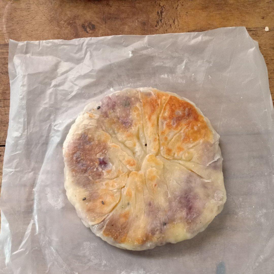 会爆浆的芝士紫薯手抓饼！