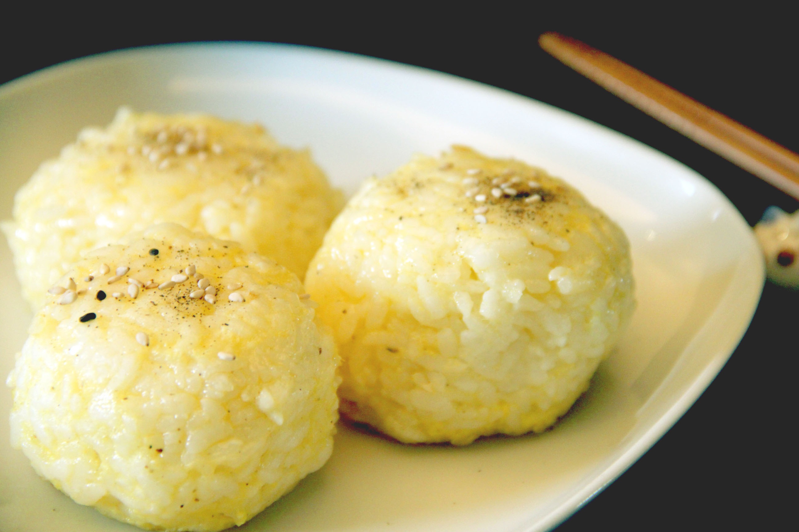 蛋煎饭团