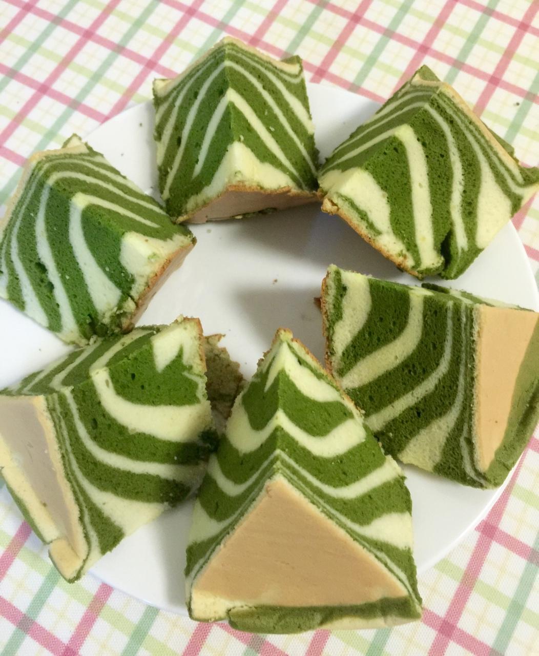 六寸抹茶戚风蛋糕