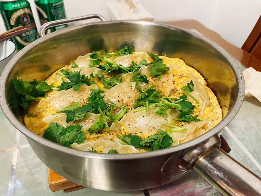 现包现煎抱蛋煎饺&附煎饺的包法