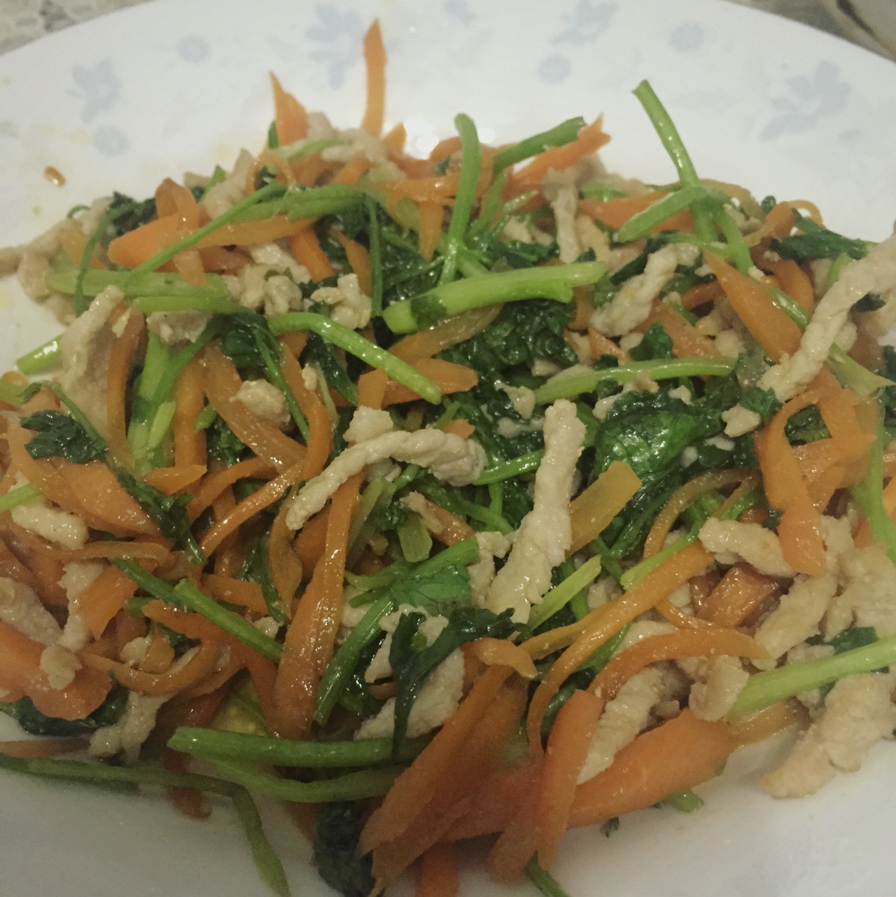 香菜炒肉丝
