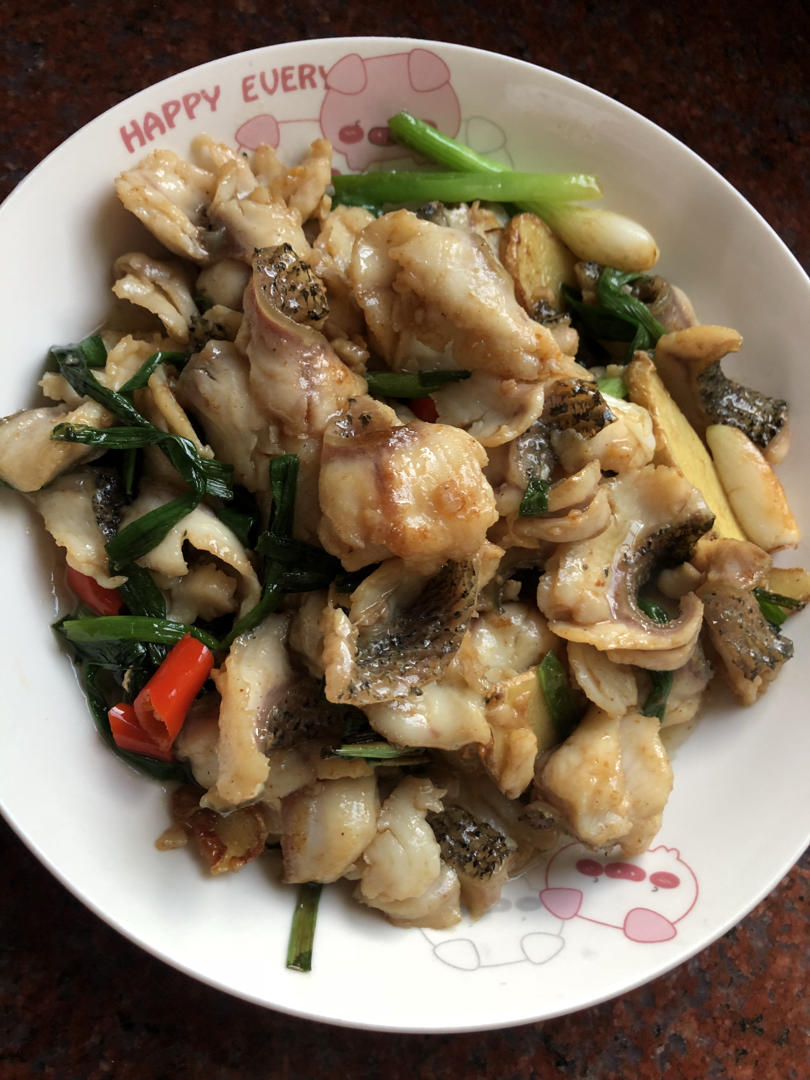 快手生炒黑鱼片