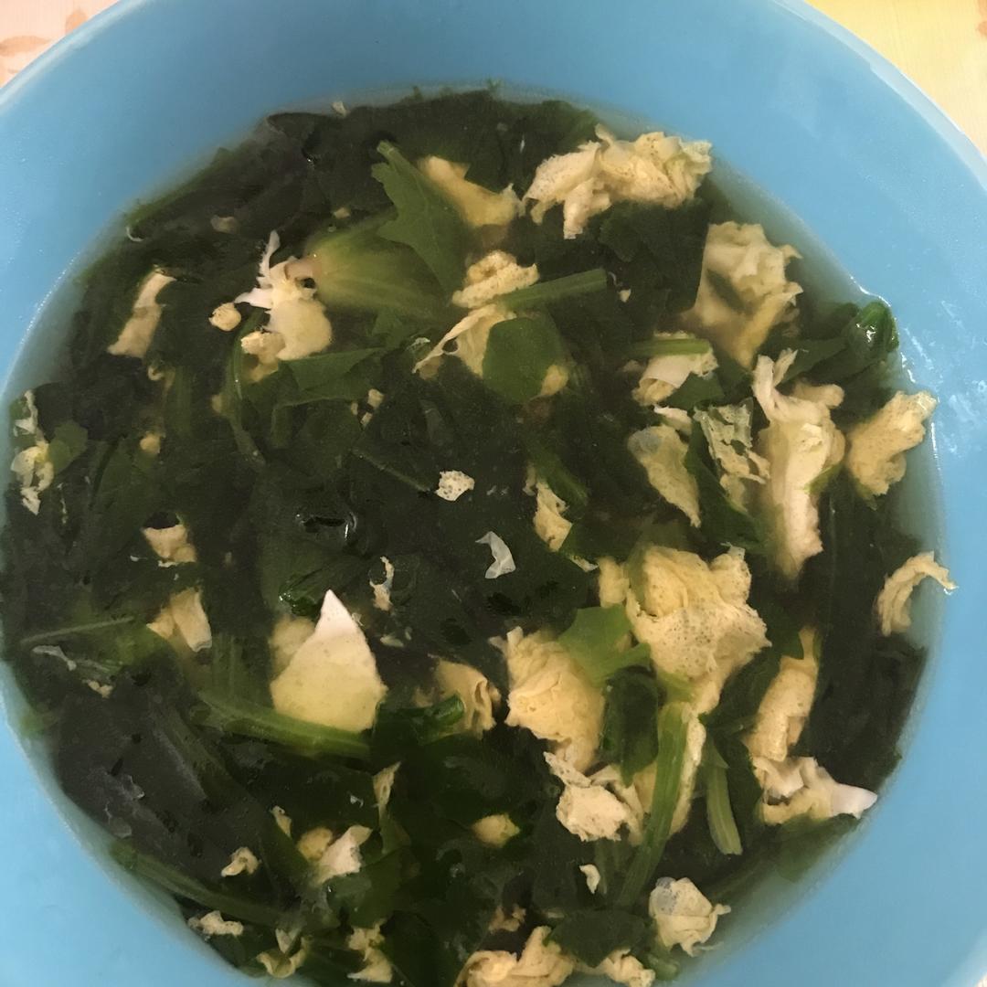 鲜蛋花菠菜汤