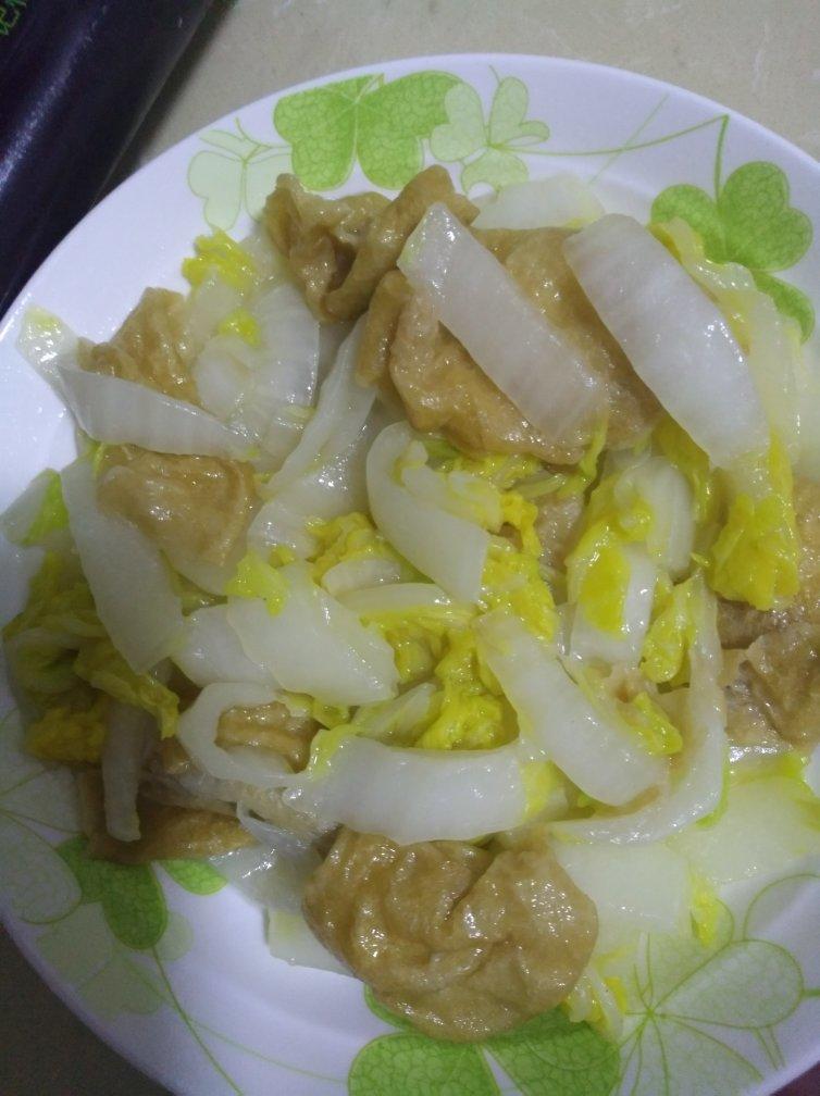 油面筋炒娃娃菜