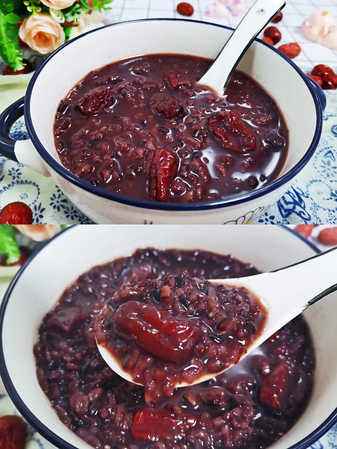 黑米红枣粥（美容养颜，补气血）的做法