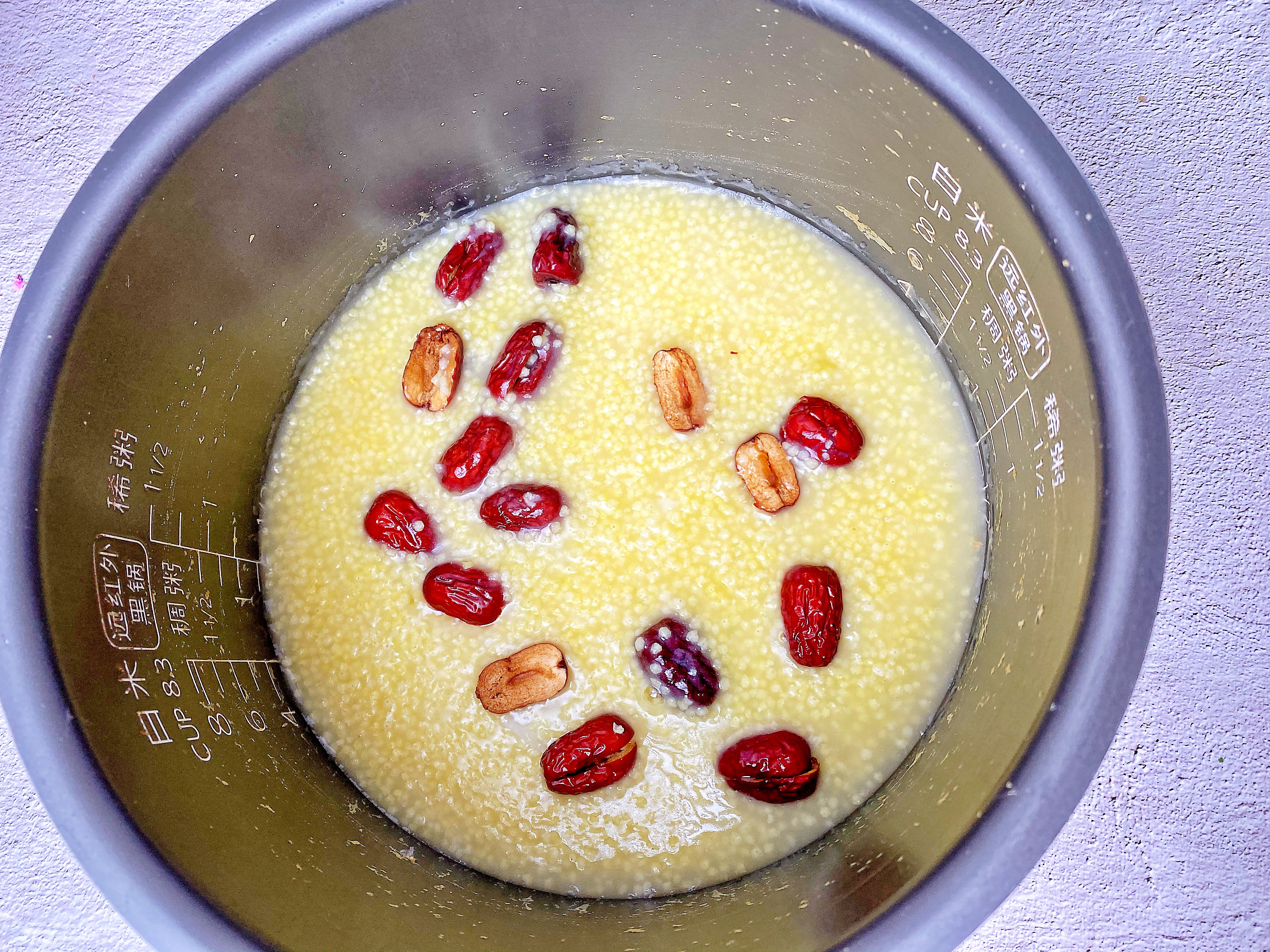 红枣山药小米粥㊙️小米这样煮，营养又快手‼️的做法 步骤5