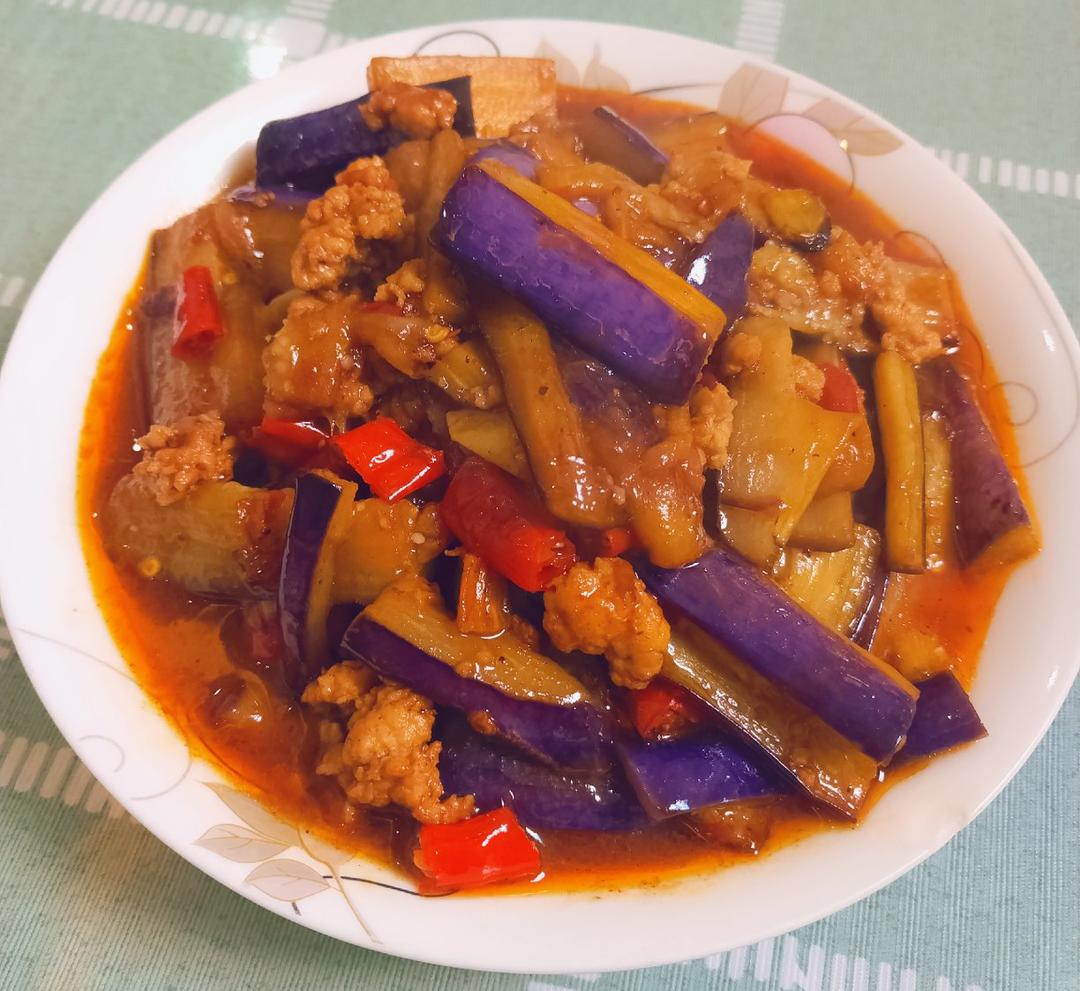 红烧肉沫茄子