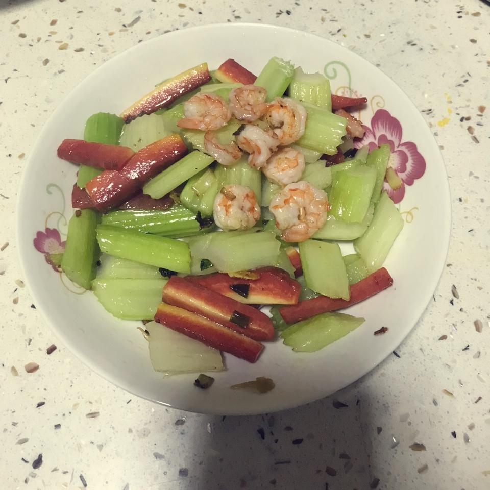 西芹炒虾仁