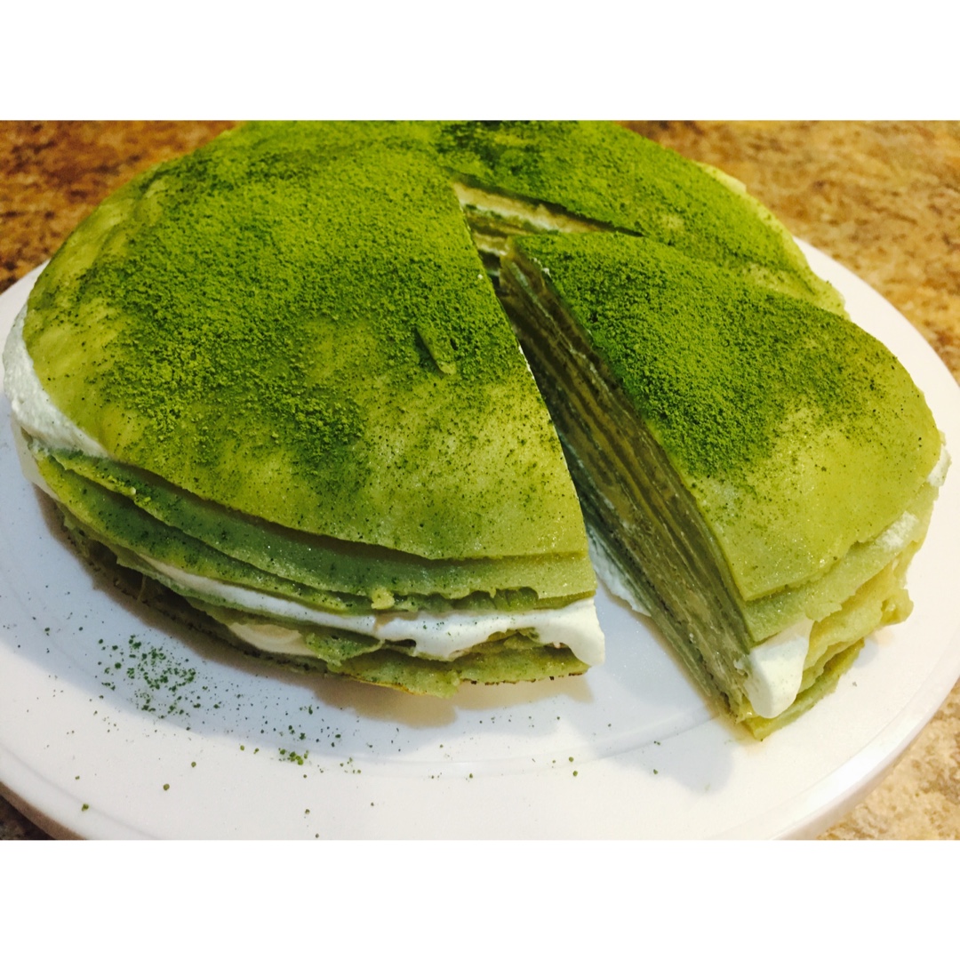美味的煎蛋糕—抹茶千层蛋糕
