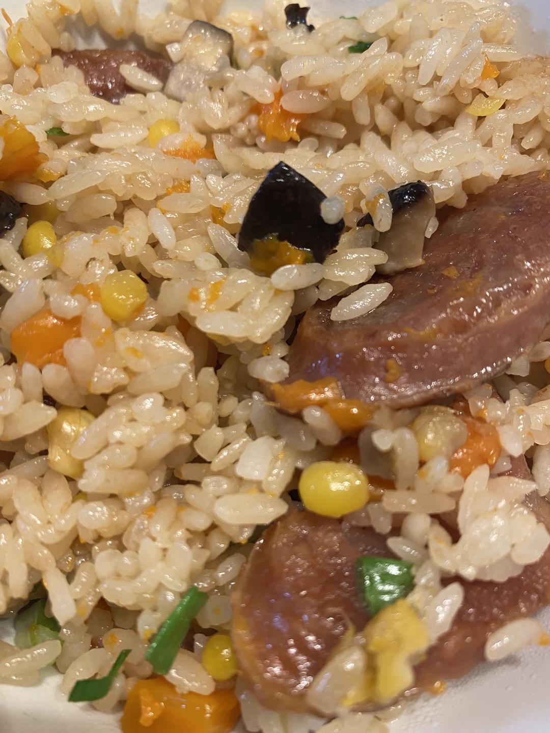 电饭锅的香肠焖饭