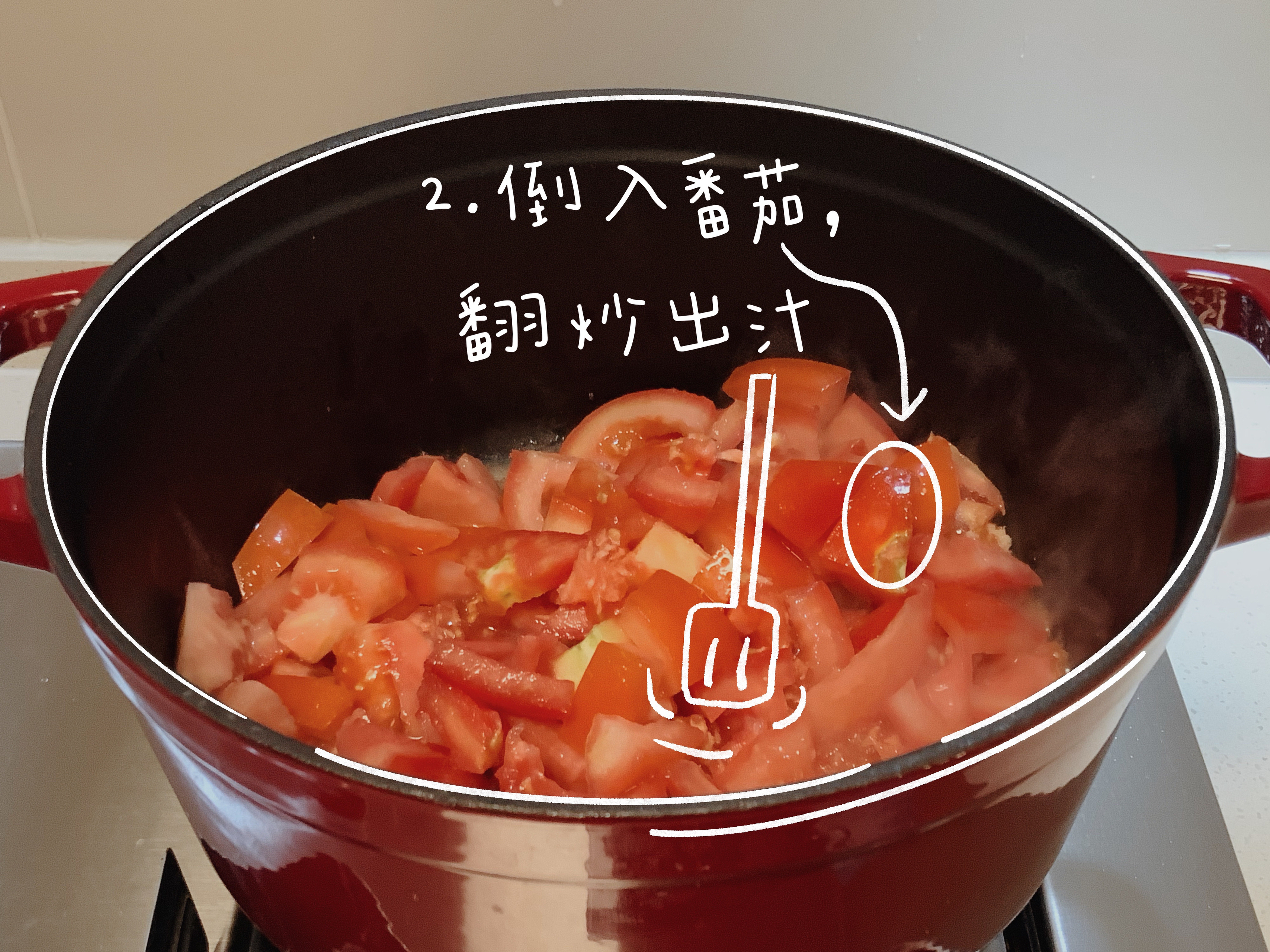 番茄白菜豆腐汤的做法 步骤3