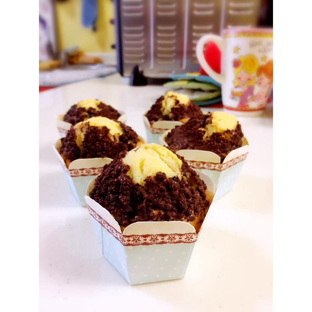 巧克力酥顶玛芬蛋糕 Choc Chip Muffins
