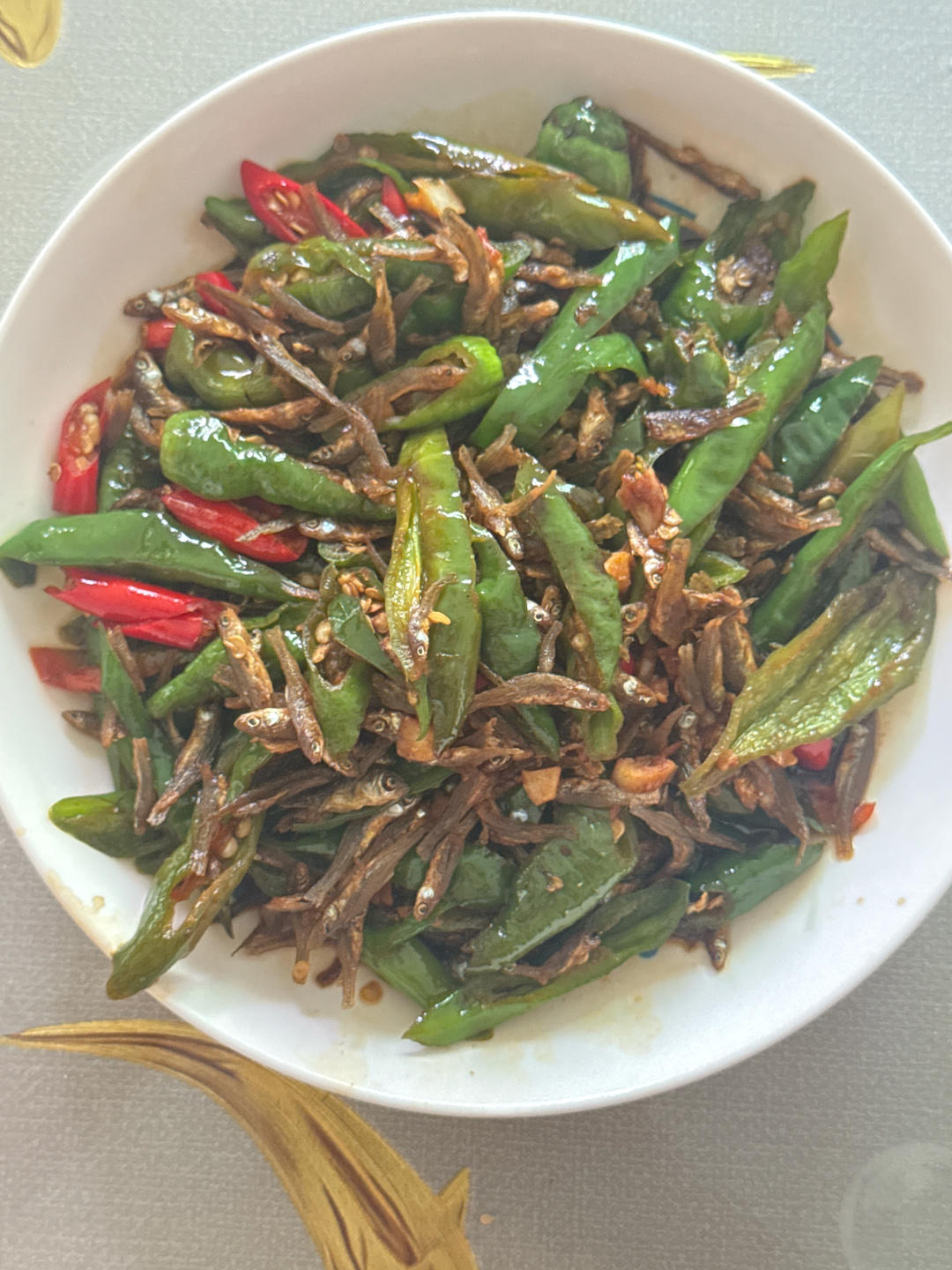干小鱼仔炒辣椒