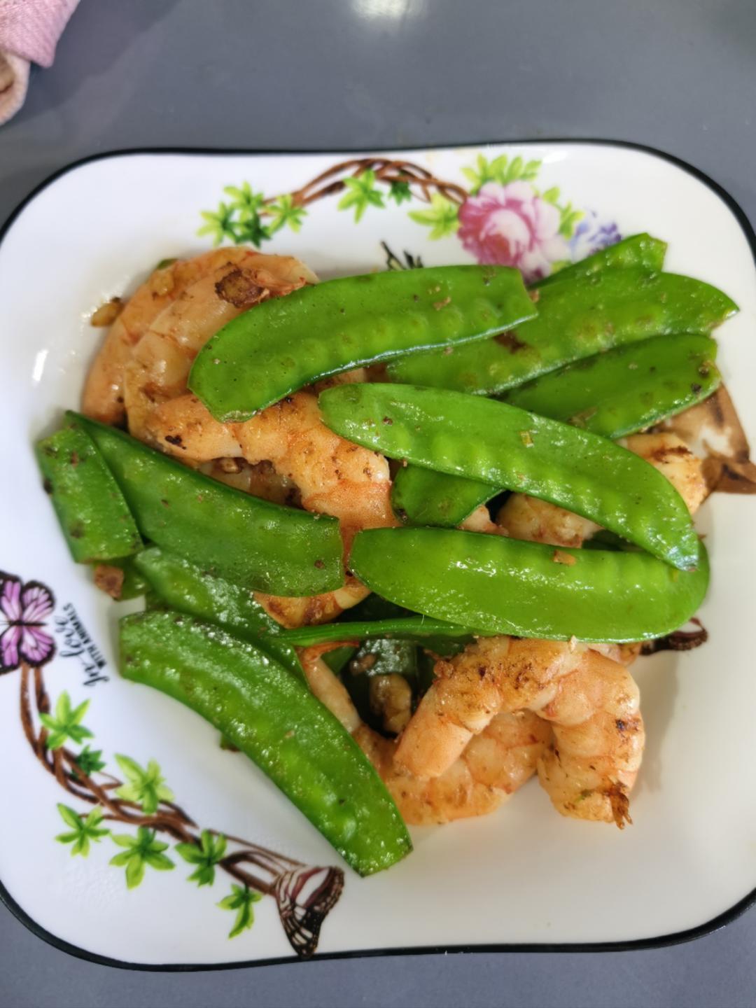 荷兰豆炒虾仁
