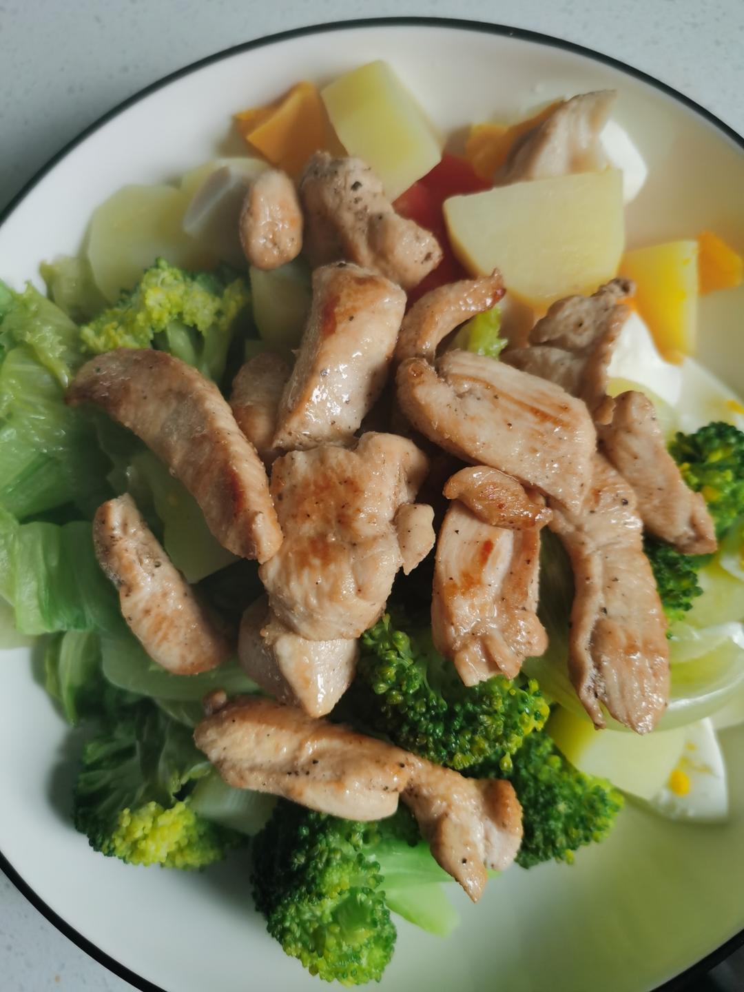 低卡饱腹‼️🥦土豆鸡胸肉沙拉