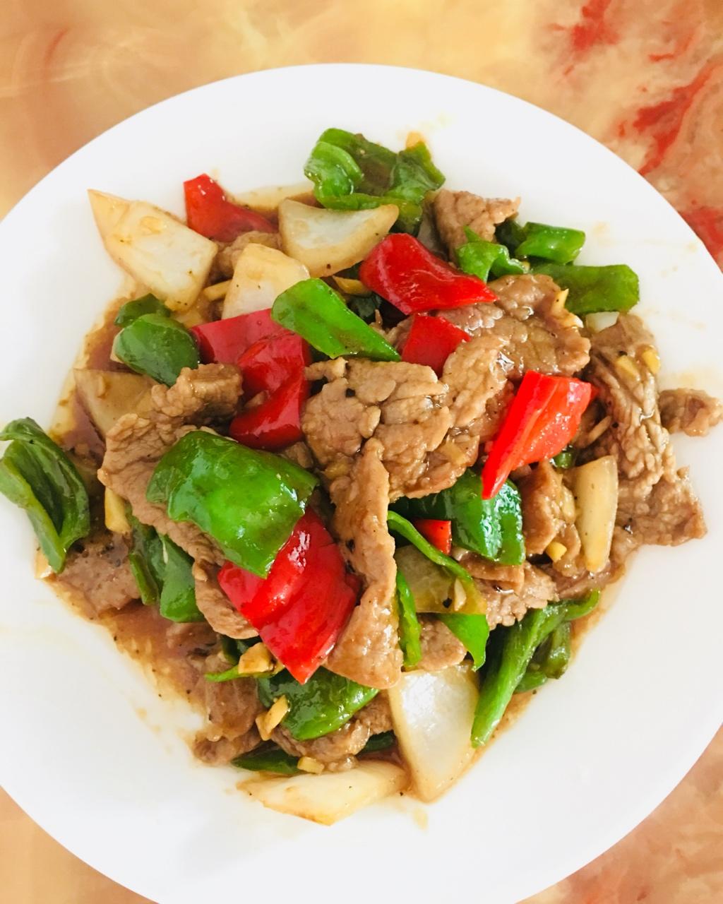 玫瑰77787做的葱爆牛肉