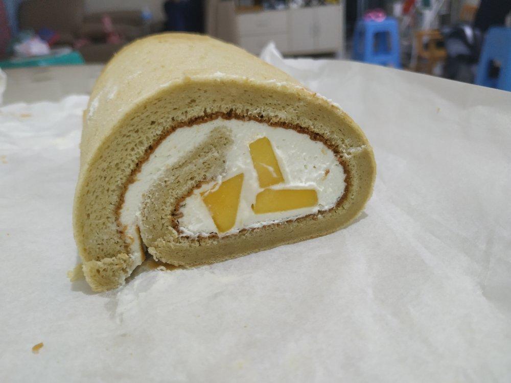 抹茶红豆蛋糕卷