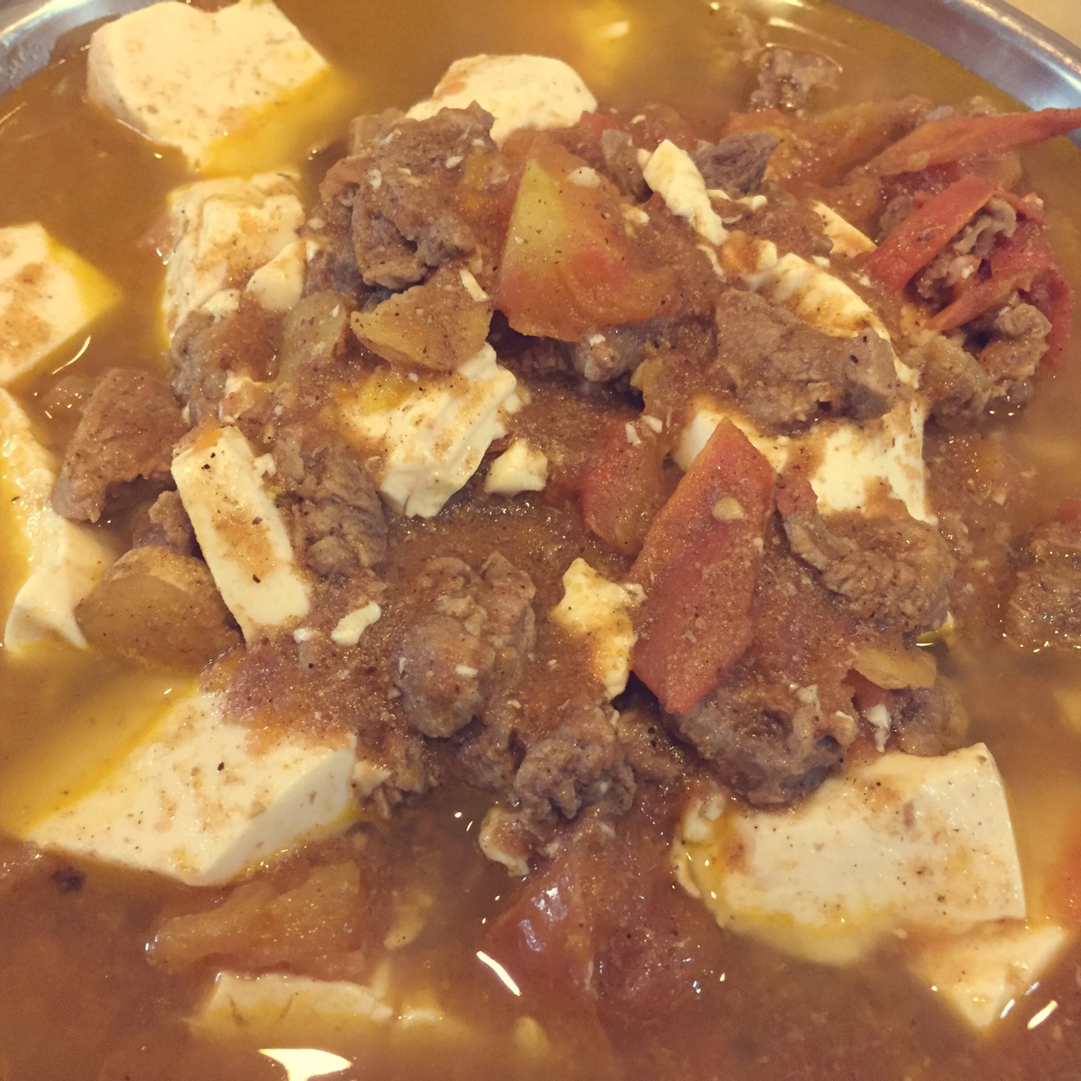 番茄豆腐炖牛腩