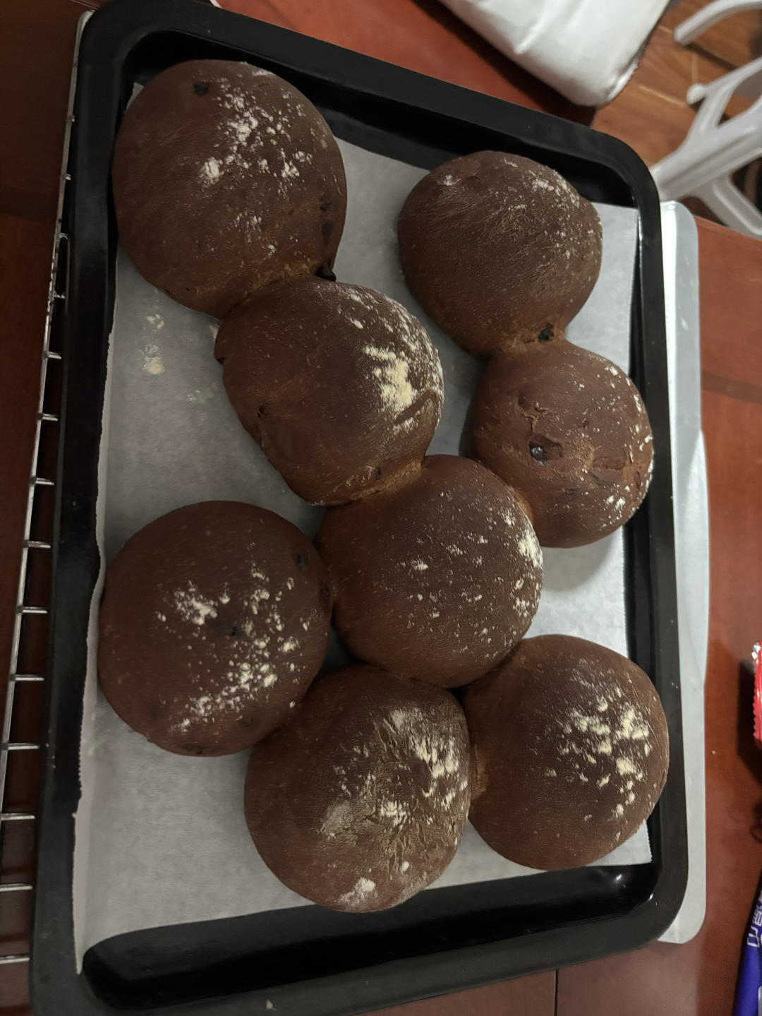 双重巧克力爆浆小餐包