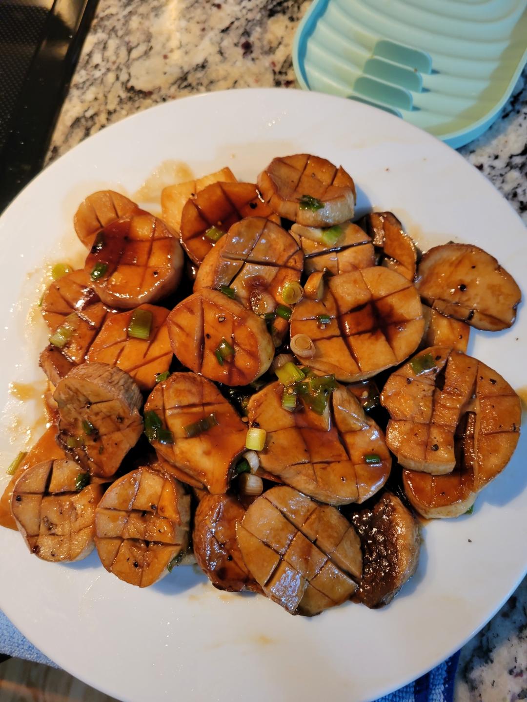 红烧杏鲍菇 买不起肉肉来做这道菜