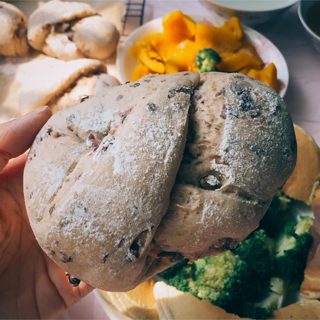 全麦牛奶蜜豆软欧