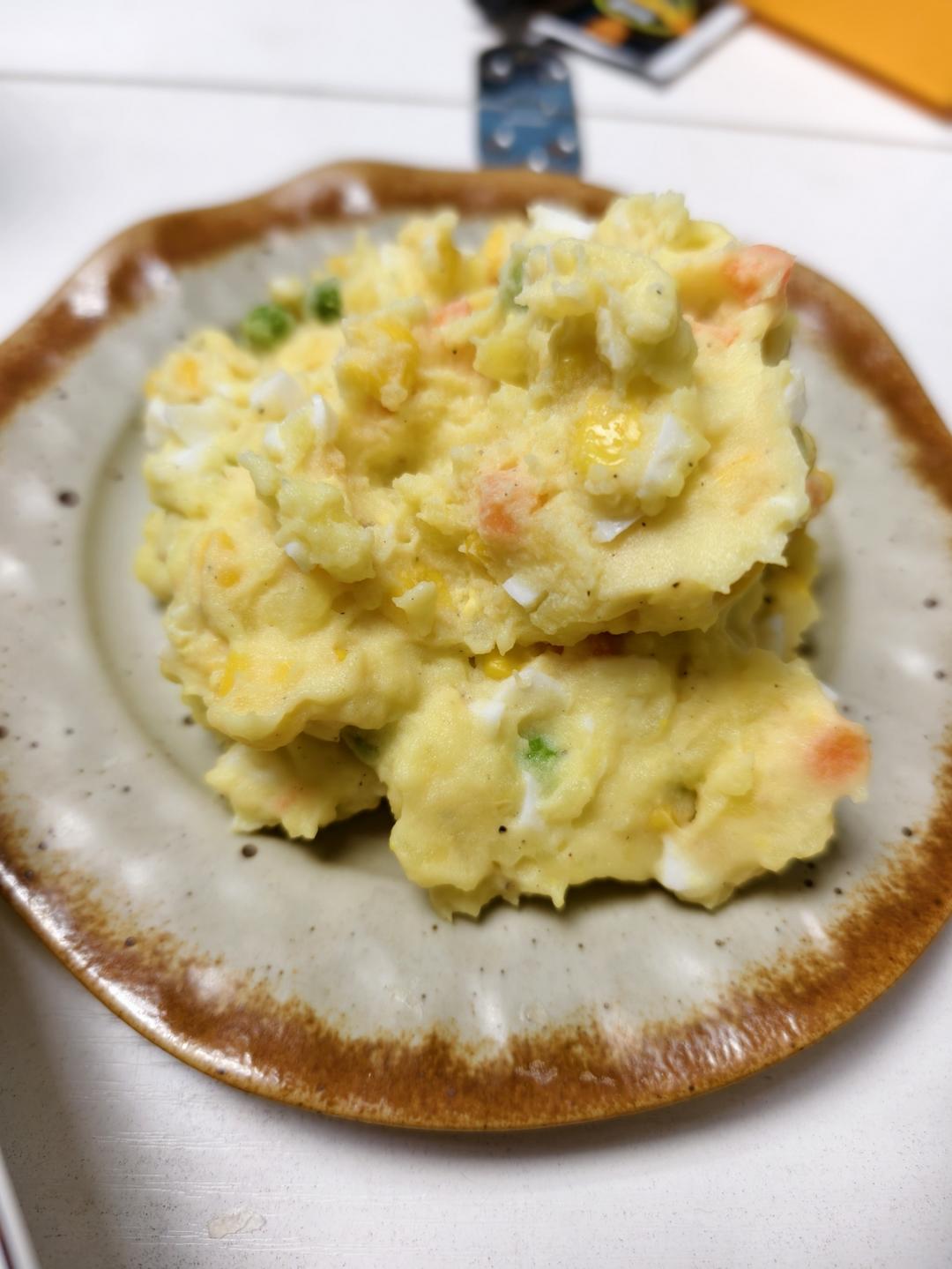 日式土豆泥沙拉（简单易学、健身代餐）