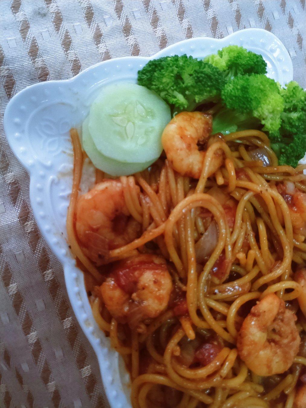 低卡好吃不胖的番茄虾仁意面‼️茄汁浓郁巨美味
