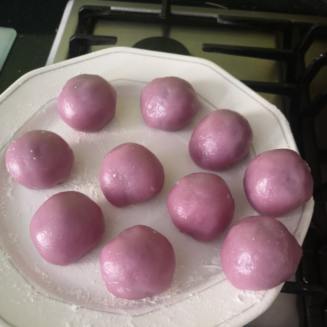 低卡紫薯糯米糍 无色素免淡奶油版