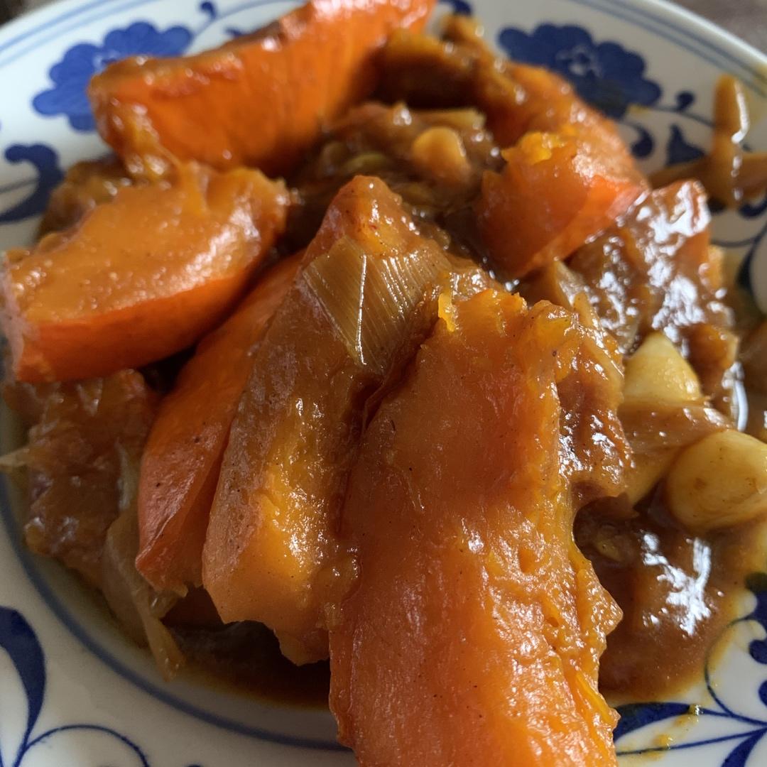 铁锅焗南瓜(少油版)